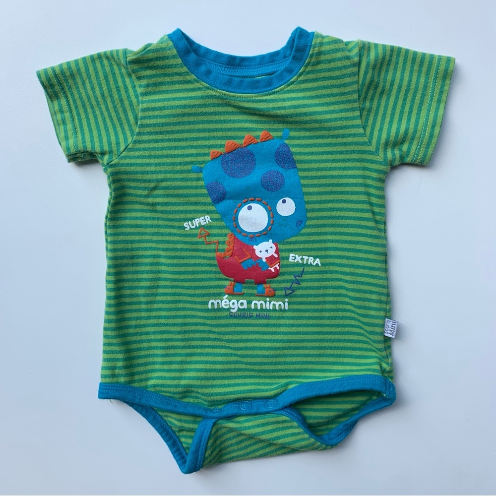 3/$10 SOURIS MINI Baby boy bodysuit 3-6m